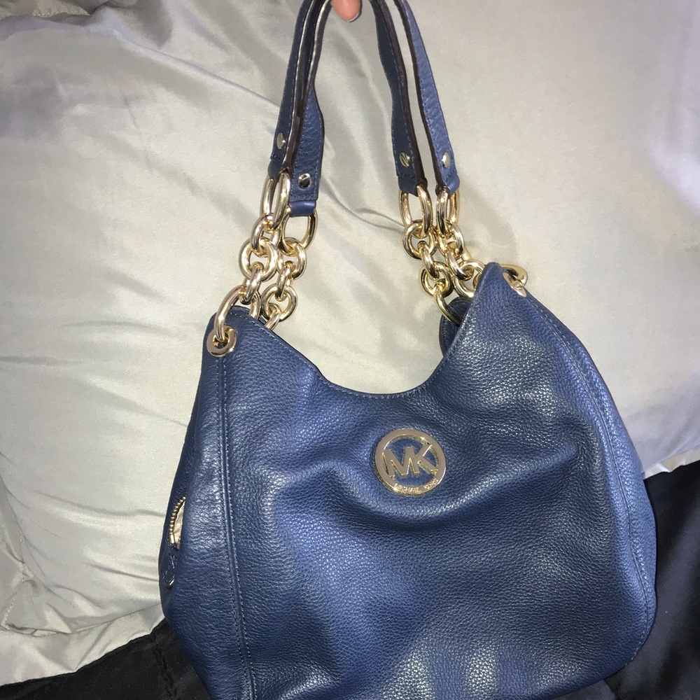 Michael Kors boho bag - Navy & Gold